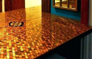 penny top epoxy table